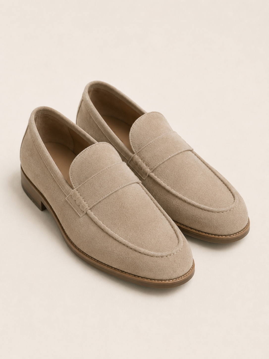 Mocassins en cuir fauve
